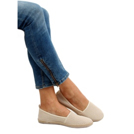 Espadriller av beige mesh JX1029 Beige 2
