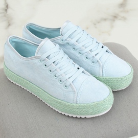 Blå espadrilles R-365 LT.BLUE sneakers 1