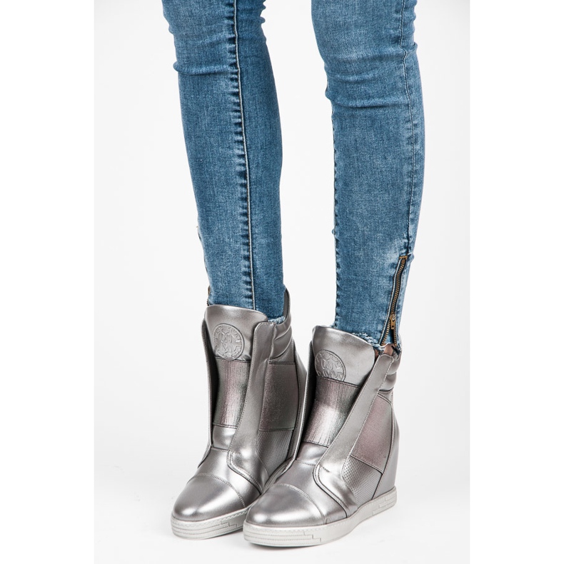 Mtt Sport Silver Wedge Sneakers grå 1