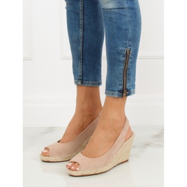 Espadriller på en beige kil YY29P Beige 2