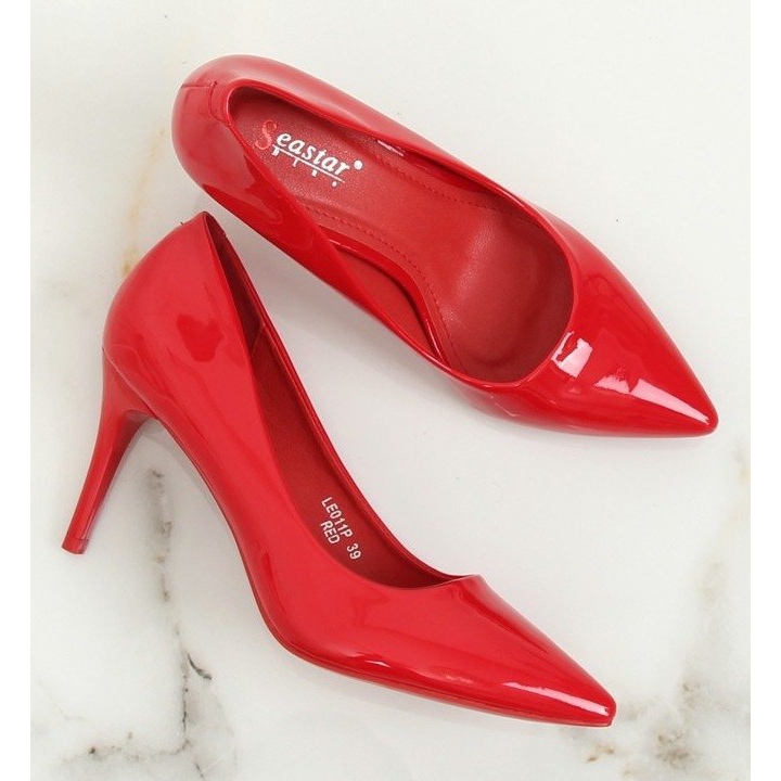 Röda damklackar LE011P Röd 2