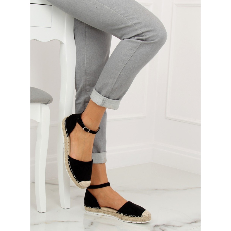 Svarta espadriller för kvinnor JH85 Svart 1