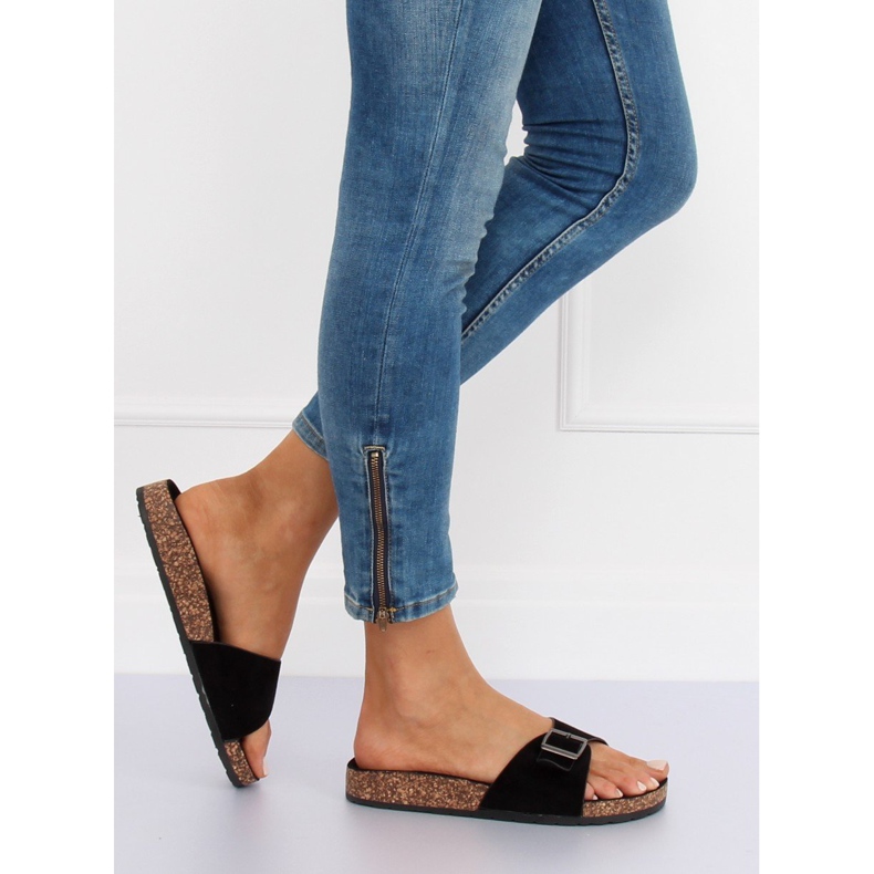 Svart mocka CK61P Svarta tofflor 2