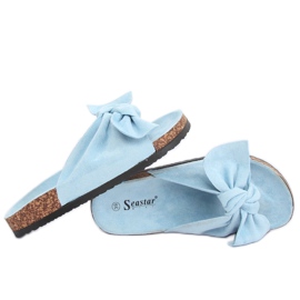 Blå mocka tofflor CK02P LT.BLUE 1