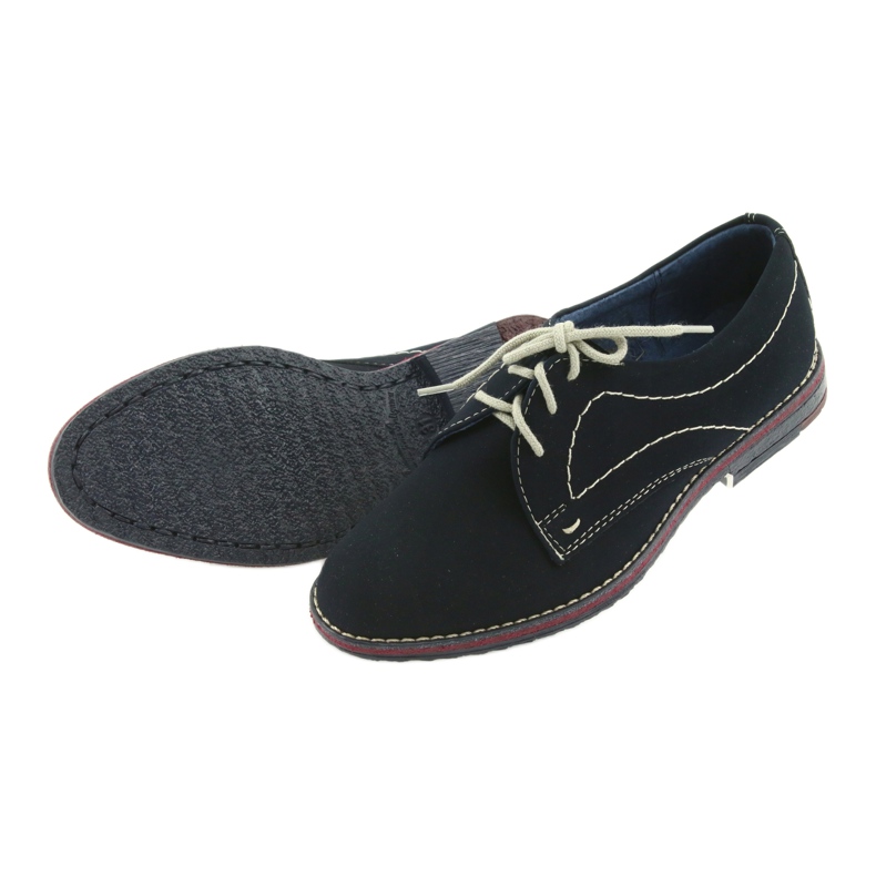 Gregors Pojkar skor 141 läder marinblå insats 5