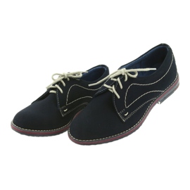 Gregors Pojkar skor 141 läder marinblå insats 3