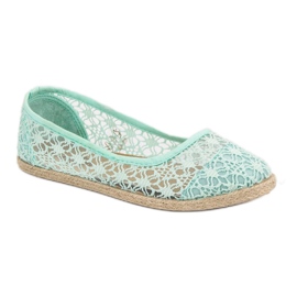 Mint Lace Ballerinas grön 1
