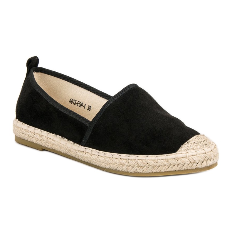 Bestelle Mocka Espadrilles svart 1