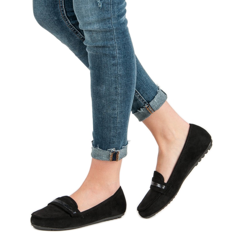 Casual mocka loafers svart 2