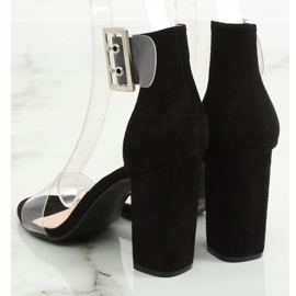 Sandaler med genomskinliga ränder svart B4-0218H Svart 1