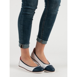 Filippo Bekväma läderballerinor vit 1