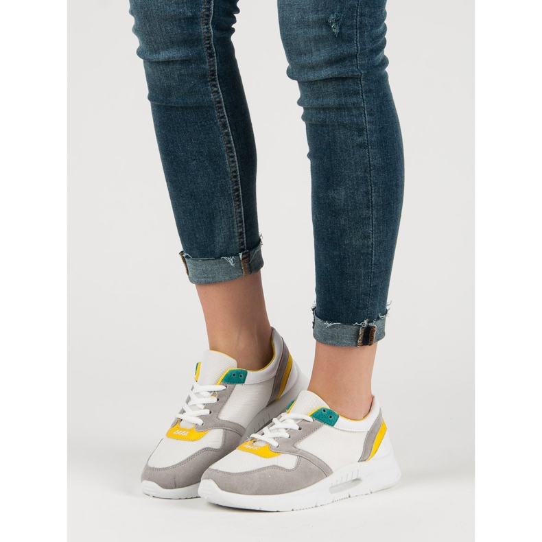 Snörade sportskor vit mångfärgad 1