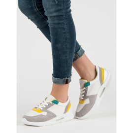 Snörade sportskor vit mångfärgad 2