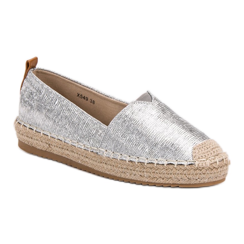 Small Swan Glänsande Espadrilles grå 1