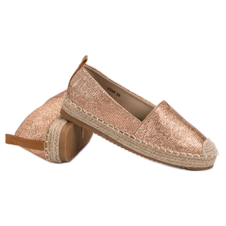 Small Swan Glänsande Espadrilles gul 2