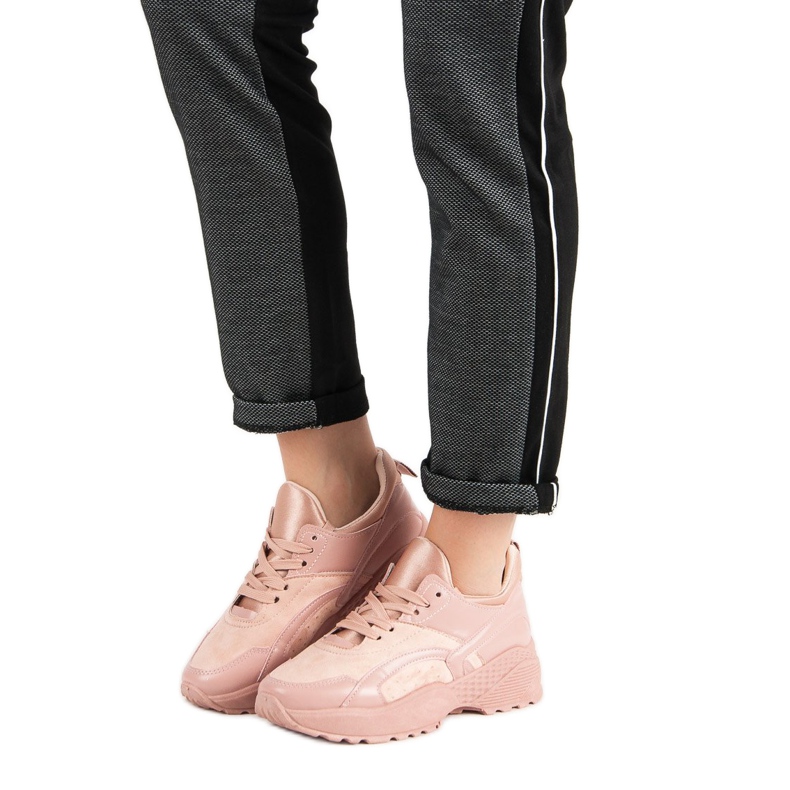 Small Swan Rosa sneakers på plattformen 1