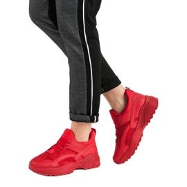 Small Swan Röda sneakers på plattformen 2