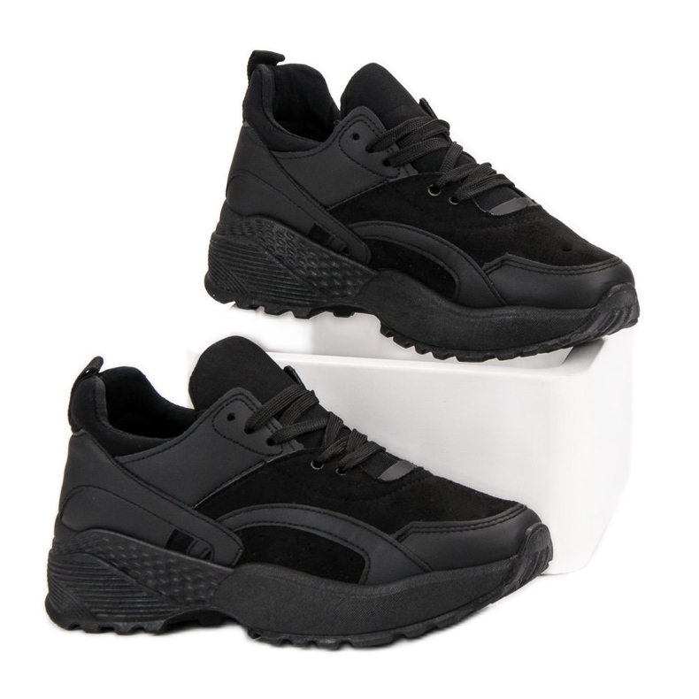 Small Swan Svarta sneakers på plattformen 2