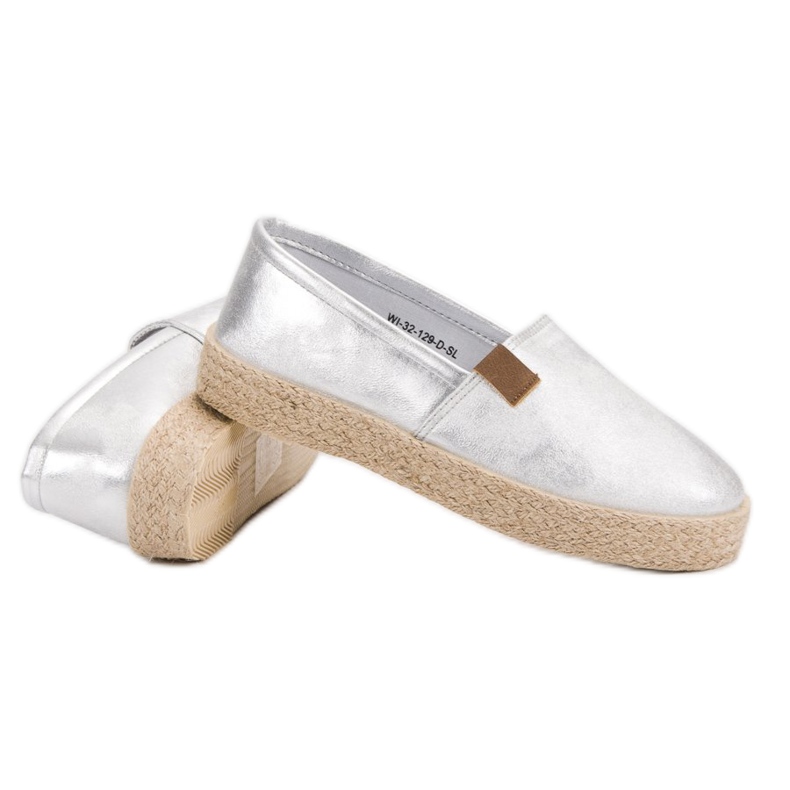 Trendiga silver Espadriller grå 1
