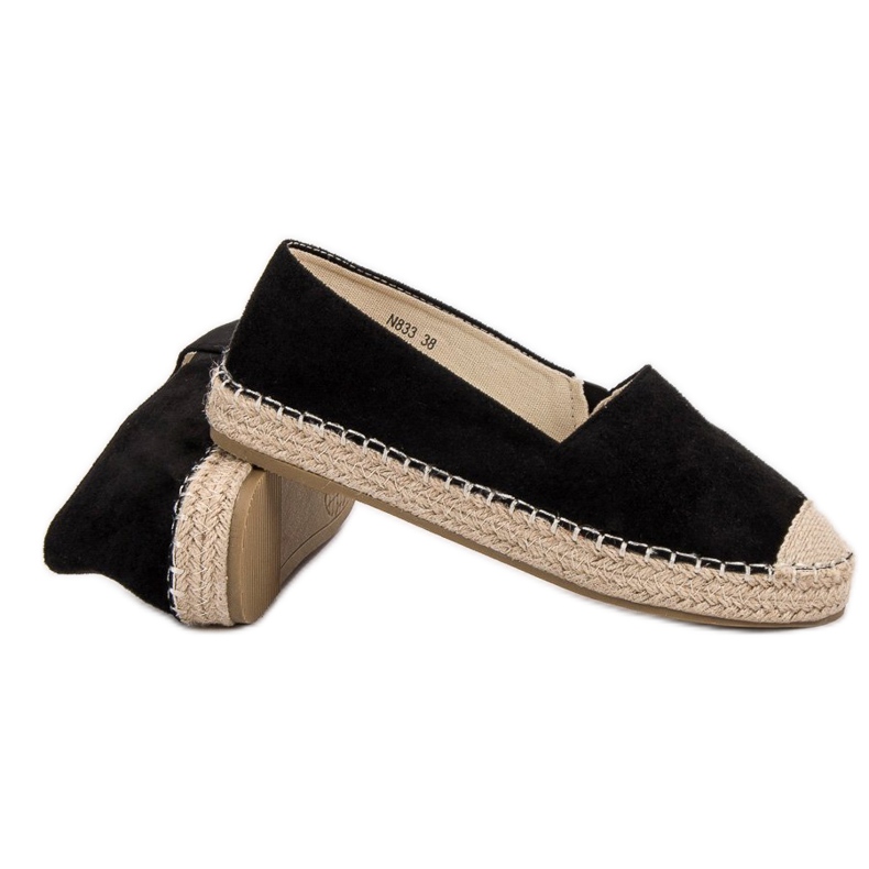 Small Swan Mocka Espadrilles svart 2