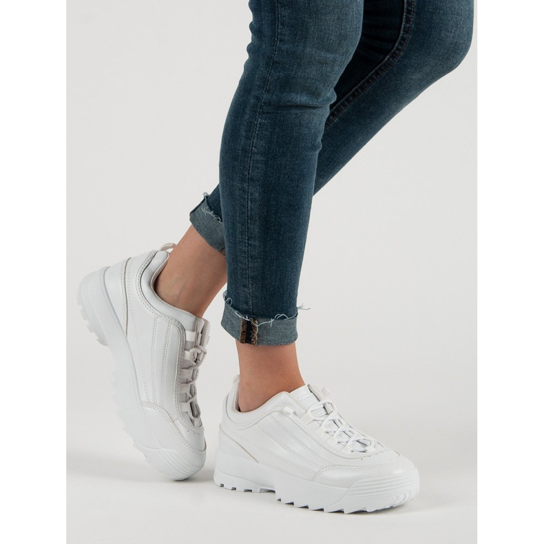 Sneakers på plattformen vit 1