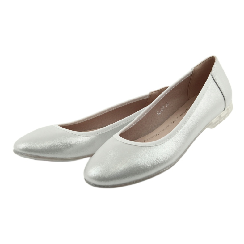 Sergio Leone Silver kvinnors ballerinas bl607 3
