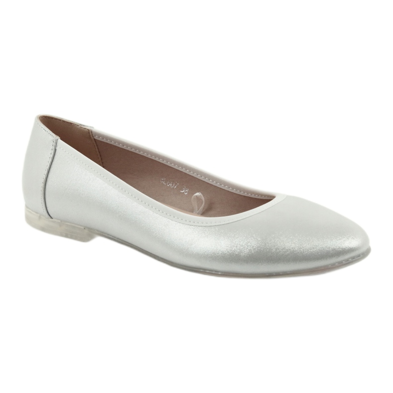 Sergio Leone Silver kvinnors ballerinas bl607 silver- 1