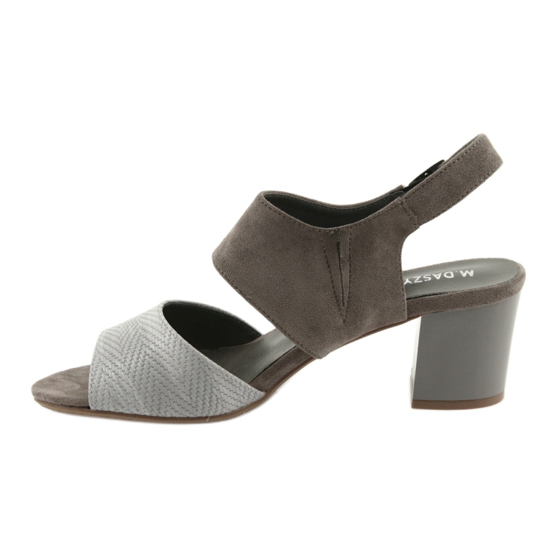 M.Daszyński Kvinnors klackar 122-4 Dark Beige Sandals 2