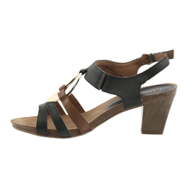 Caprice damsandaler gyllene ovala brun gul marinblå 2