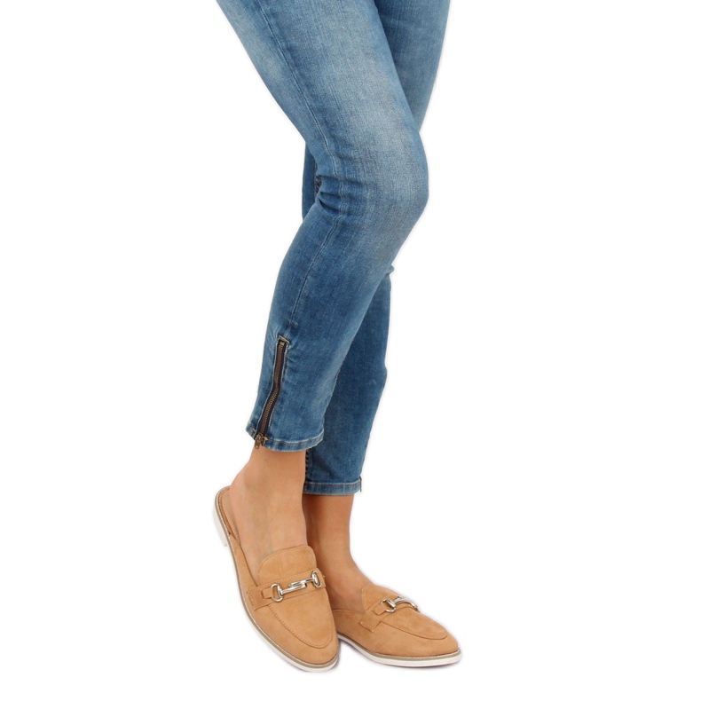 Camel F9375 Camel loafers tofflor brun 2