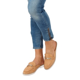 Camel F9375 Camel loafers tofflor brun 1