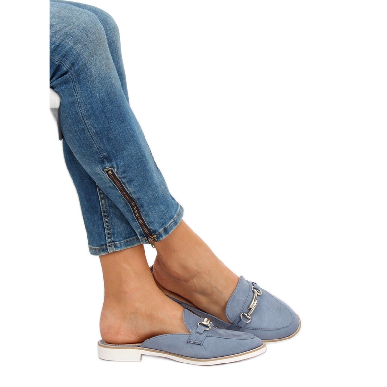 F9375 Blå tofflor mockasiner 1