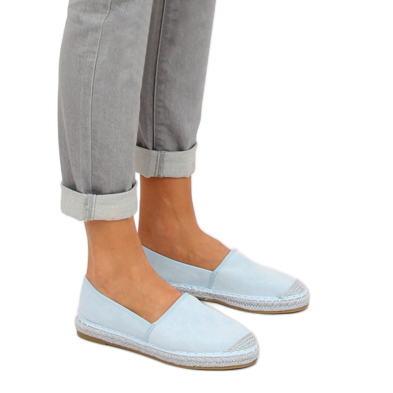 AF40 LT.BLUE blå mocka espadriller 2