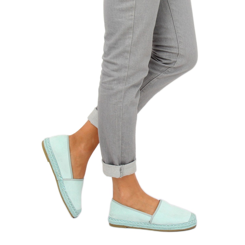 Espadriller, mocka mynta AF40 LT.GREEN grön mångfärgad 2