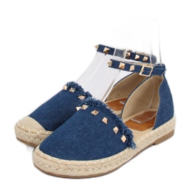 Blå denim espadriller CH-1K211 Blå marinblå 2