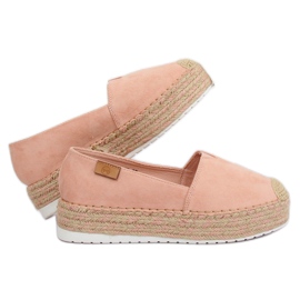 Rosa BL267 Rosa espadriller på höga sulor 2