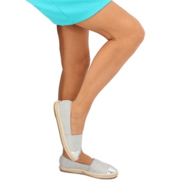 Grå duk espadriller A-9267 Grå 2