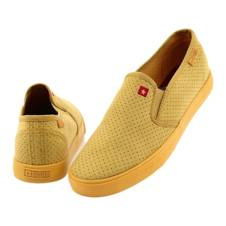 Big Star 274889 slip-on sneakers för kvinnor gul 4