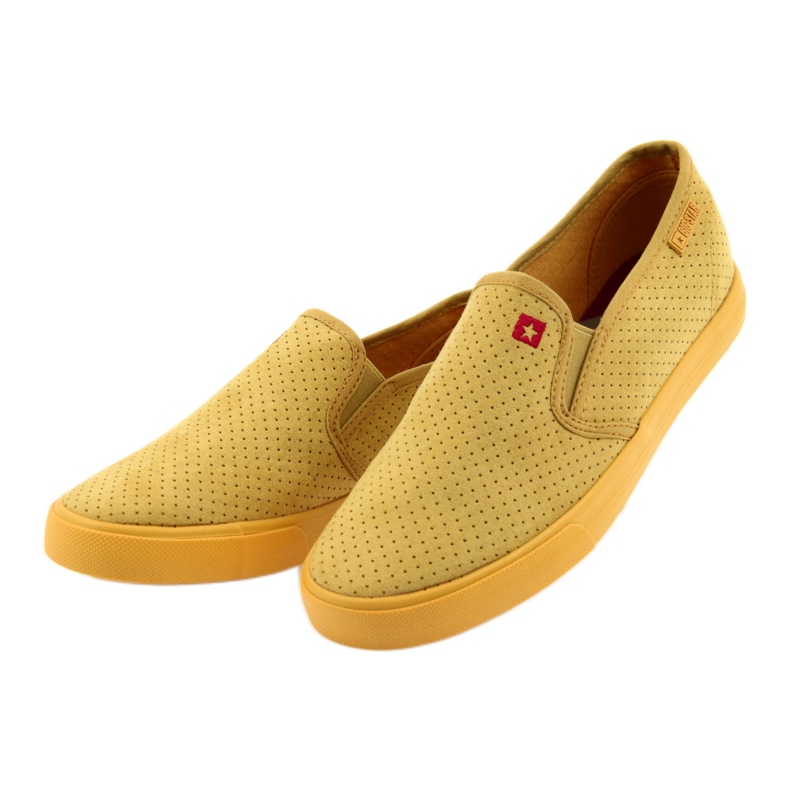 Big Star 274889 slip-on sneakers för kvinnor gul 3