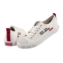 White Big Star 274825 bundna sneakers vit röd 4