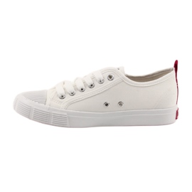 White Big Star 274825 bundna sneakers vit röd 2