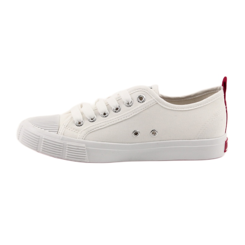 White Big Star 274825 bundna sneakers vit röd 2
