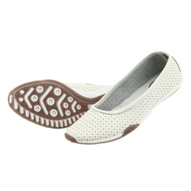 White openwork ballerinas Filippo 089 vit 5