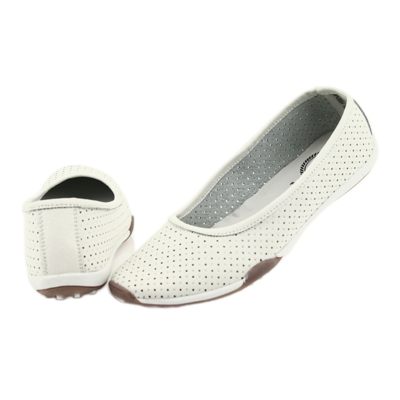 White openwork ballerinas Filippo 089 vit 4