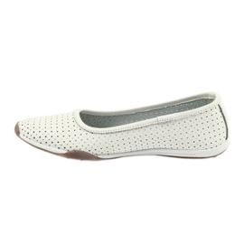 White openwork ballerinas Filippo 089 vit 2