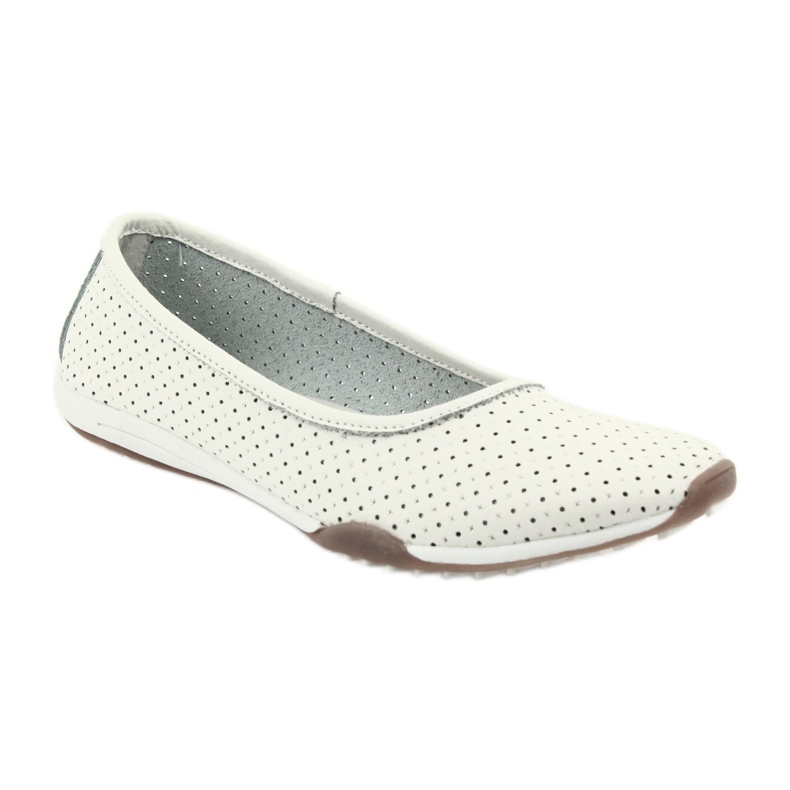 White openwork ballerinas Filippo 089 vit 1