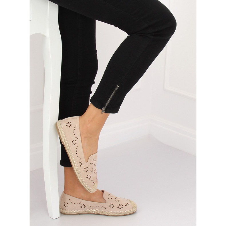 Beige openwork espadrilles 9023 Beige 2
