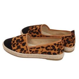 Kvinnors espadriller 888-15 Leopard svart brun mångfärgad 1