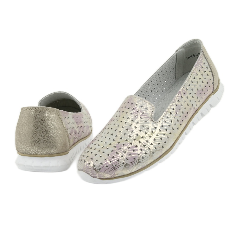 Kvinnors sportläderherrar Filippo 663 vit rosa 4