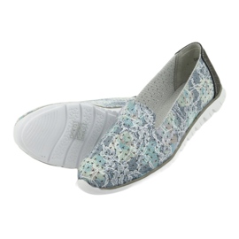 Kvinnors sportläderherrar Filippo 663 vit blå grå grön 5